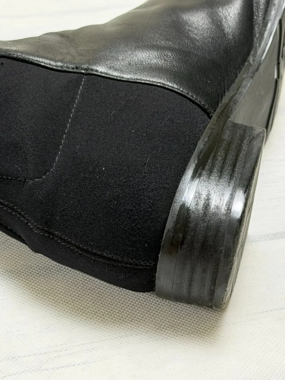STUART WEITZMAN 5050 Black Leather Over-the-Knee Boots | Size 6.5M